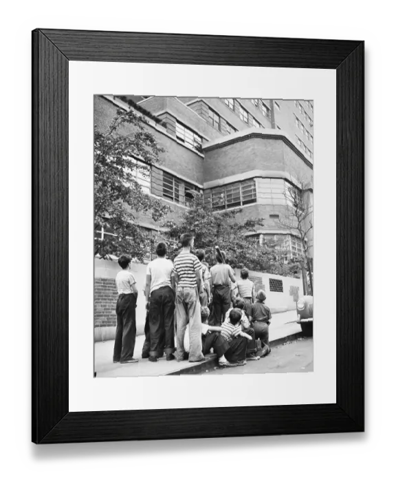 Framed Print : Fans Keeping Vigil for Babe Ruth