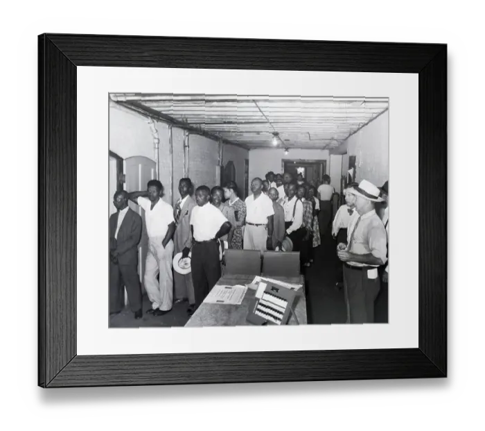Framed Print : Black People In Line To Vote Framed Print : Black People In Line To Vote