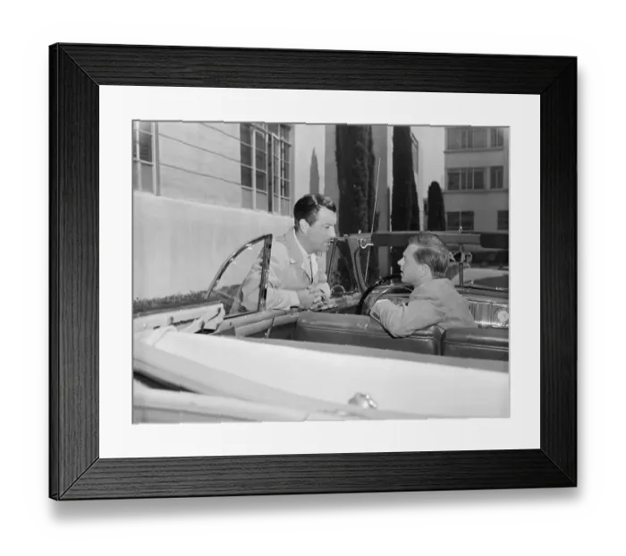 Framed Print : Actors Mickey Rooney and Robert Taylor Framed Print : Actors Mickey Rooney and Robert Taylor