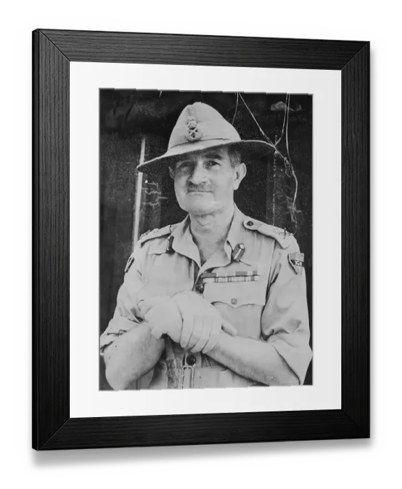 Framed Print : British General William Slim in Uniform Framed Print : British General William Slim in Uniform