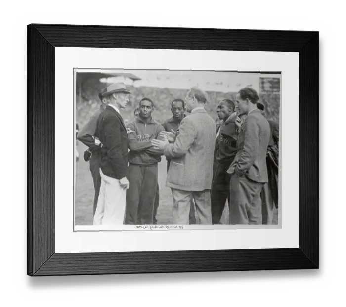 Framed Print : Disqualified American 400 Meter Relay Team Framed Print : Disqualified American 400 Meter Relay Team