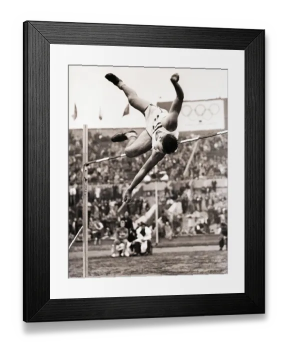 Framed Print : Bob Mathias Landing After High Jump Framed Print : Bob Mathias Landing After High Jump