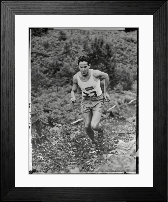Framed Print : Portrait of W O G Grut Running Framed Print : Portrait of W O G Grut Running