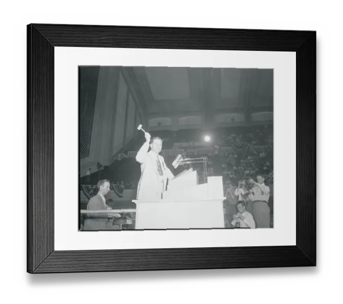 Framed Print : Elmer A. Benson Banging Gavel Framed Print : Elmer A. Benson Banging Gavel