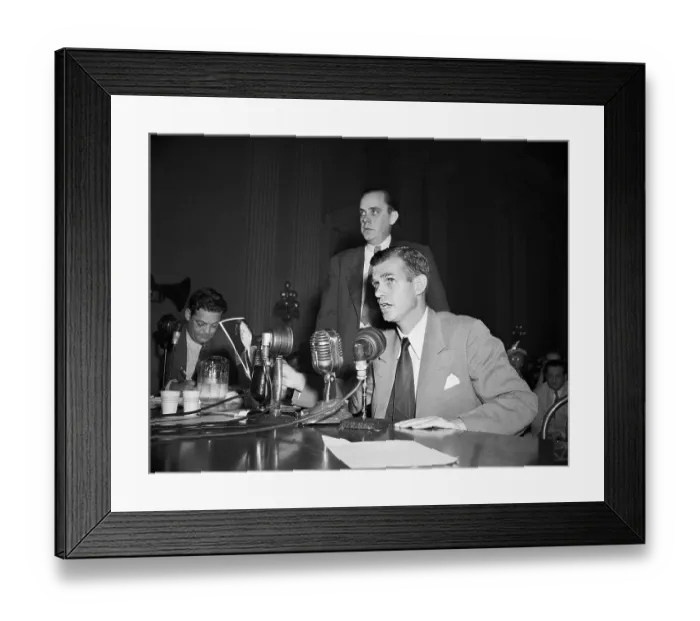 Framed Print : Alger Hiss Testifying Before Committee Framed Print : Alger Hiss Testifying Before Committee
