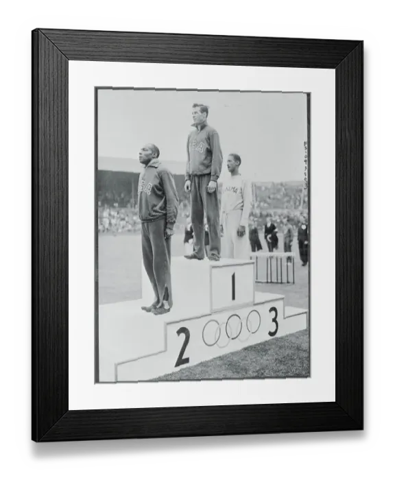Framed Print : Mel Patton Standing in First Place on Rostrum Framed Print : Mel Patton Standing in First Place on Rostrum