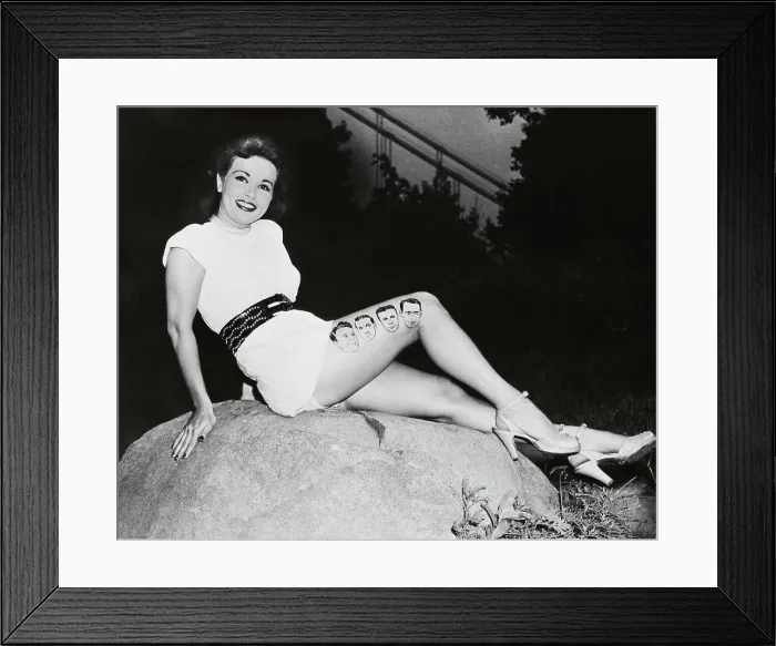 Framed Print : Irene Coppers Displaying Tattoos Framed Print : Irene Coppers Displaying Tattoos