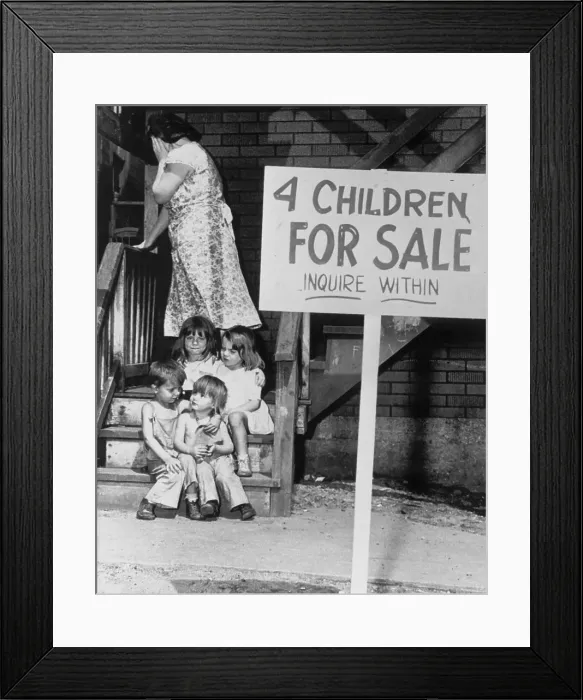 Framed Print : Parents Selling Children Framed Print : Parents Selling Children