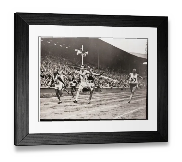 Framed Print : Mel Patton Winning 200 Meter Race Framed Print : Mel Patton Winning 200 Meter Race