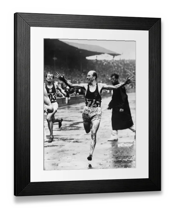 Framed Print : George Reiff of Belgium Winning Olympic Race Framed Print : George Reiff of Belgium Winning Olympic Race