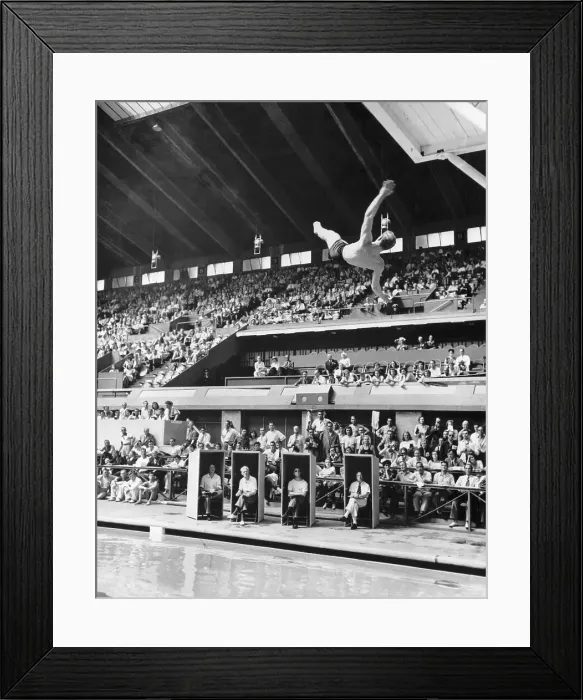 Framed Print : Diver In Mid-Dive Framed Print : Diver In Mid-Dive