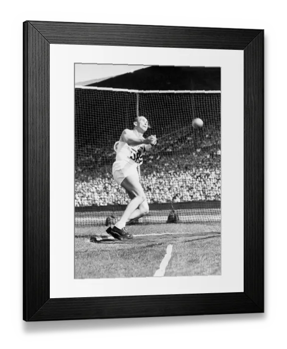 Framed Print : Imry Nemeth Throwing Hammer in Olympics Framed Print : Imry Nemeth Throwing Hammer in Olympics