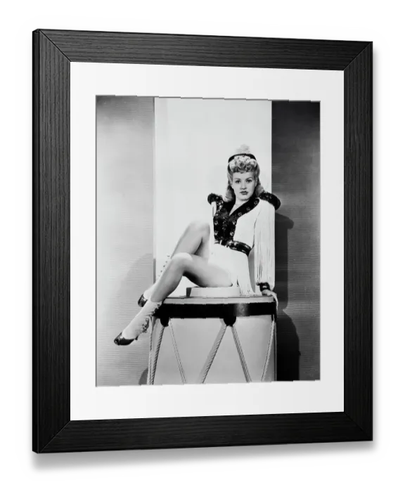 Framed Print : Actress Betty Grable Posing on Set
