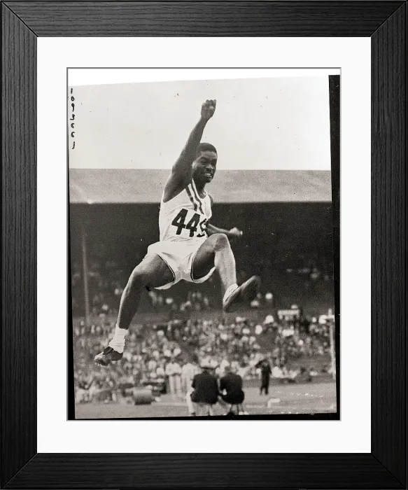 Framed Print : Willie Steele Broad Jumping Framed Print : Willie Steele Broad Jumping