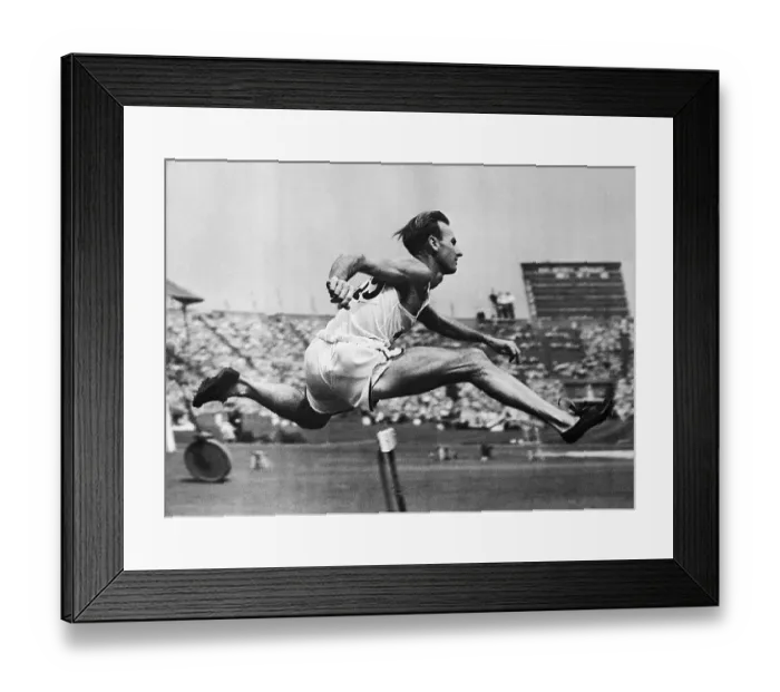 Framed Print : Olympic Runner Roy Cochran in Hurdles Qualifying Race Framed Print : Olympic Runner Roy Cochran in Hurdles Qualifying Race
