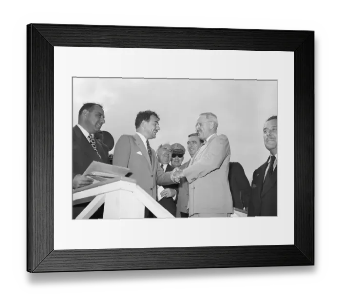Framed Print : Truman Meeting Governor Dewey