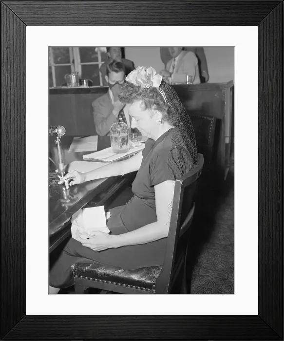 Framed Print : Elizabeth Bentley Testifying at Senate Hearing Framed Print : Elizabeth Bentley Testifying at Senate Hearing