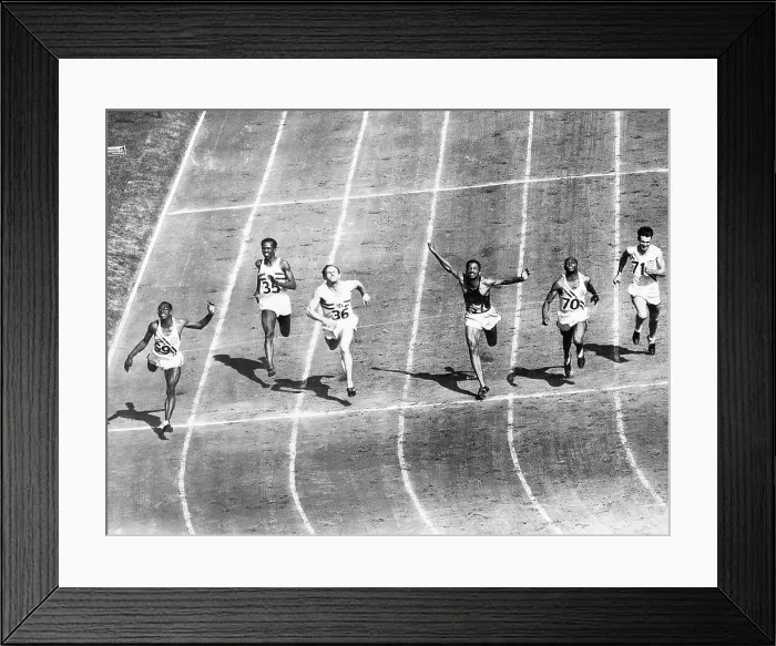 Framed Print : Olympic Runners Finishing Dash Framed Print : Olympic Runners Finishing Dash