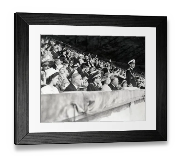 Framed Print : Royals Watching Olympic Athletes March Framed Print : Royals Watching Olympic Athletes March