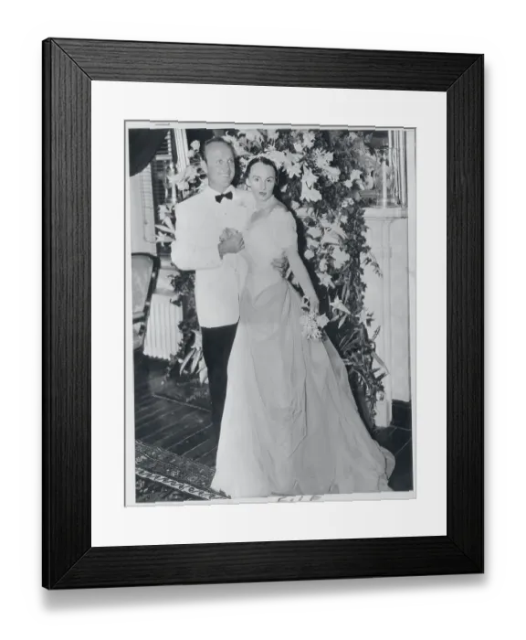 Framed Print : William and Austine Hearst Posing After Being Married Framed Print : William and Austine Hearst Posing After Being Married
