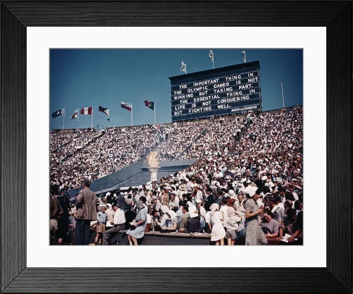 Framed Print : Olympic Spectators in Stadium Framed Print : Olympic Spectators in Stadium
