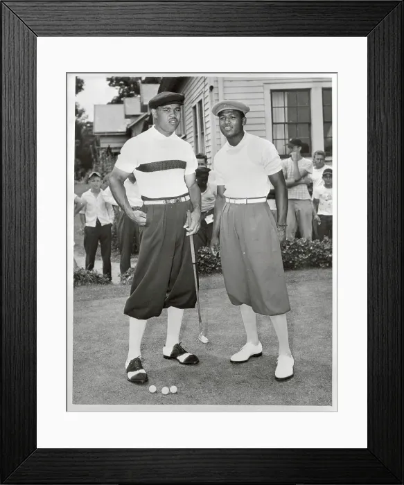 Framed Print : Joe Louis and Sugar Ray Robinson at Golf Tourney Framed Print : Joe Louis and Sugar Ray Robinson at Golf Tourney