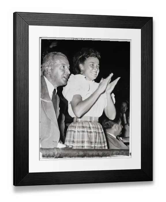 Framed Print : Laraine Day Appaluding At Baseball Game Framed Print : Laraine Day Appaluding At Baseball Game