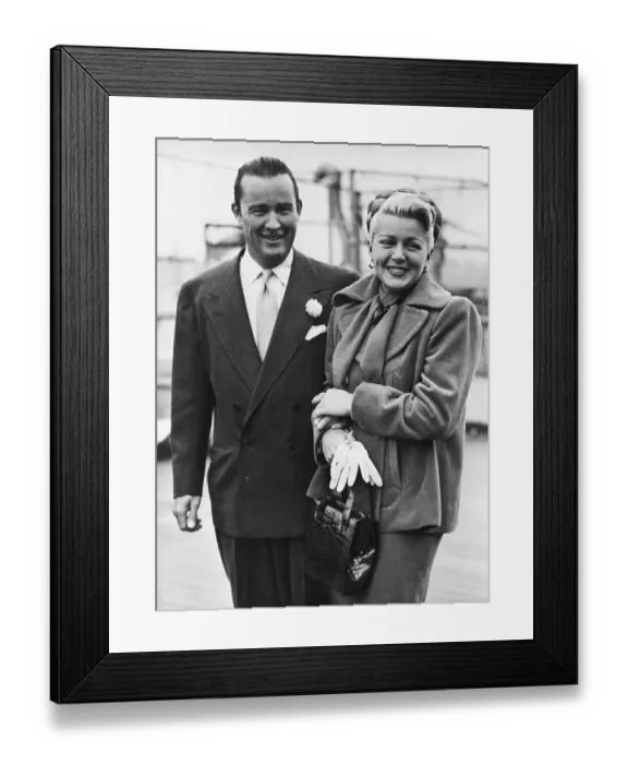 Framed Print : Lana Turner And Husband No. 4 Framed Print : Lana Turner And Husband No. 4