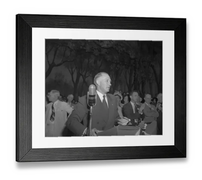 Framed Print : J. Strom Thurmond Speaking into a Microphone Framed Print : J. Strom Thurmond Speaking into a Microphone