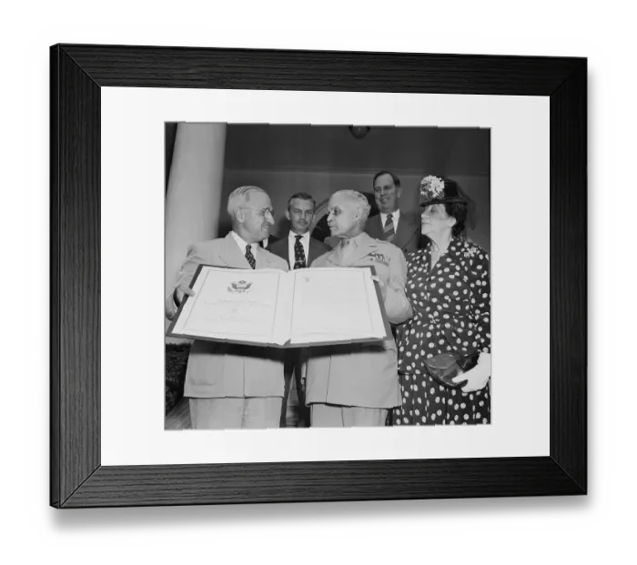 Framed Print : Truman Gives Ben O. Davis Testimonial Framed Print : Truman Gives Ben O. Davis Testimonial