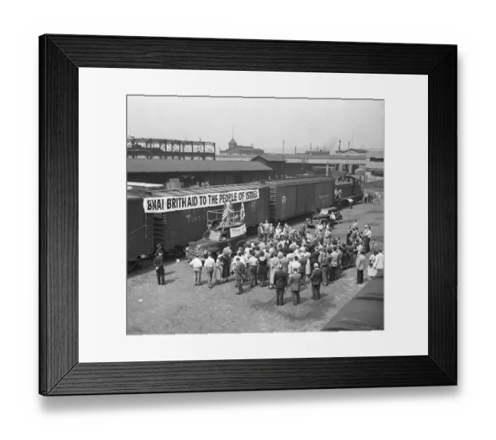 Framed Print : Citizens at Jewish Relief Event Framed Print : Citizens at Jewish Relief Event