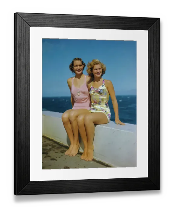 Framed Print : Portrait of Ann Curtis and Zoe Ann Olsen Framed Print : Portrait of Ann Curtis and Zoe Ann Olsen