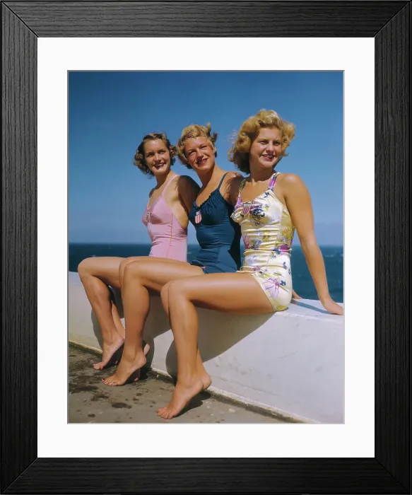 Framed Print : Ann Curtis with Suzanne Zimmerman and Zoe Ann Olsen