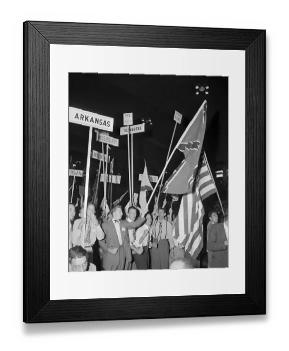 Framed Print : Students Carrying Signs at Democratic Convention Framed Print : Students Carrying Signs at Democratic Convention
