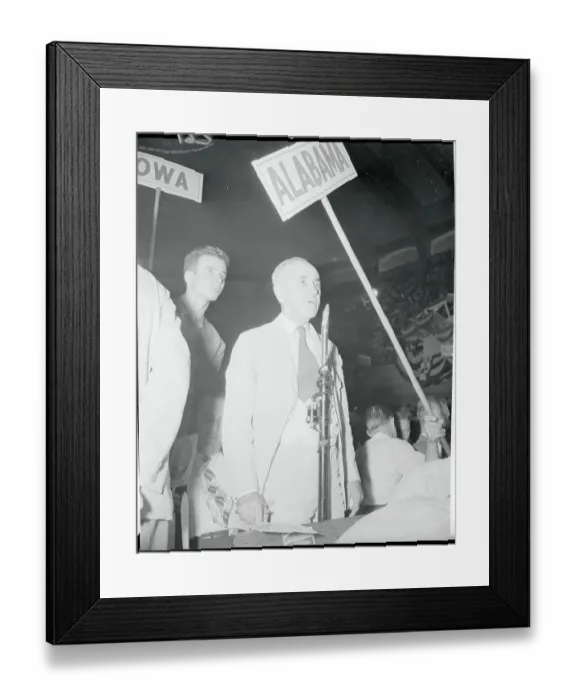Framed Print : Alabama Delegate Speaking into a Microphone Framed Print : Alabama Delegate Speaking into a Microphone