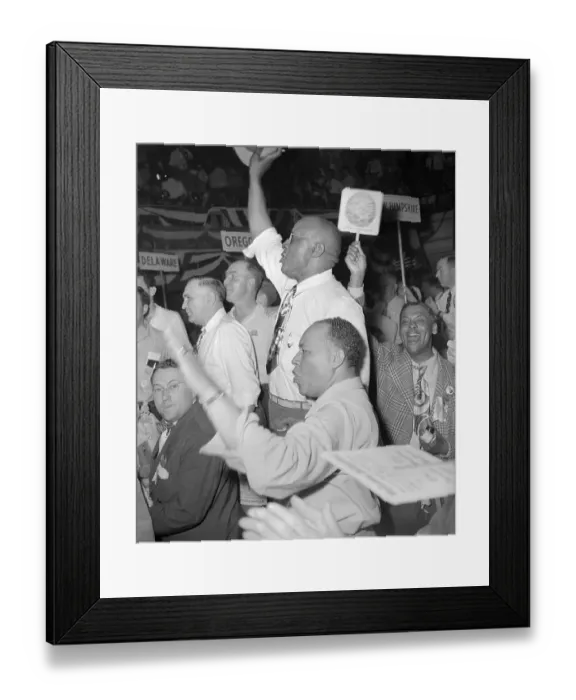 Framed Print : Democratic Delegates Booing at Alabama Delegates Framed Print : Democratic Delegates Booing at Alabama Delegates