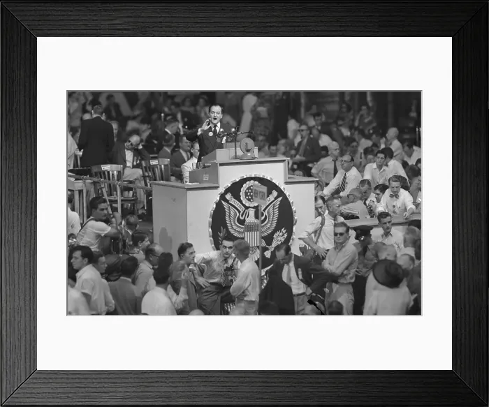 Framed Print : Hubert Humphrey Addressing the Democratic National Convention Framed Print : Hubert Humphrey Addressing the Democratic National Convention