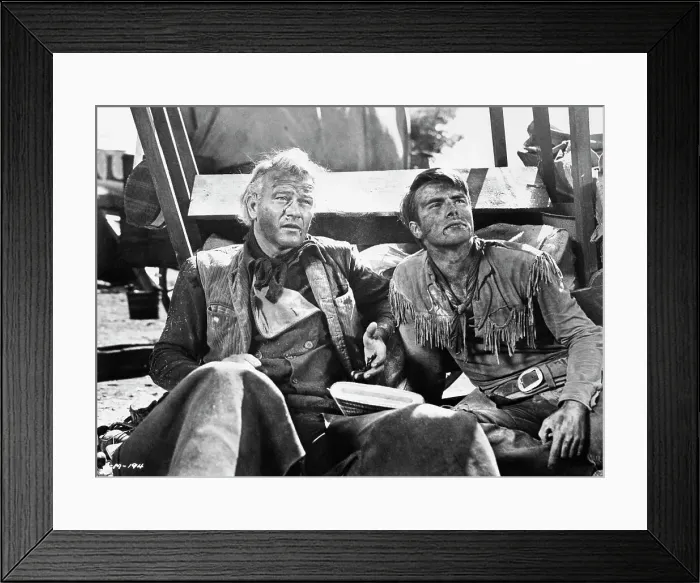 Framed Print : Actors John Wayne and Montgomery Clift Framed Print : Actors John Wayne and Montgomery Clift