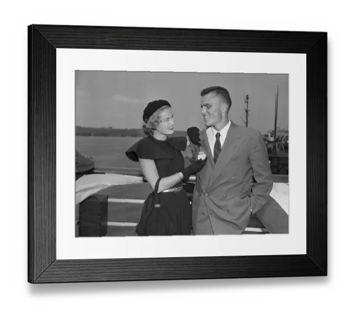 Framed Print : Grace Kelly and Brother Jack Kelly Aboard Ocean Liner Framed Print : Grace Kelly and Brother Jack Kelly Aboard Ocean Liner