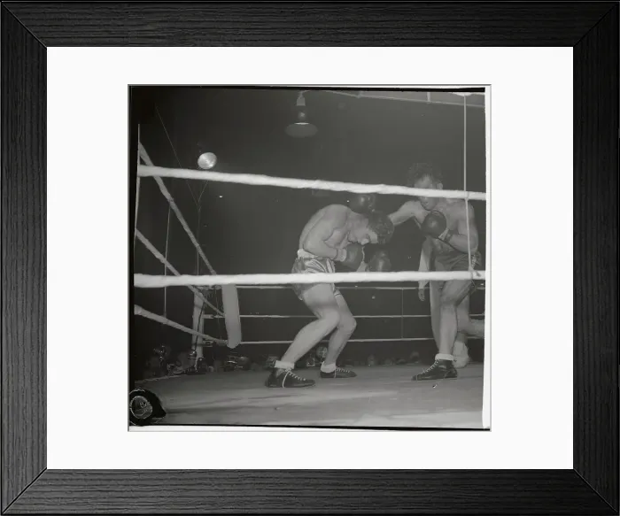 Framed Print : Marcel Cerdan Punching Cyrille Delannoit Framed Print : Marcel Cerdan Punching Cyrille Delannoit