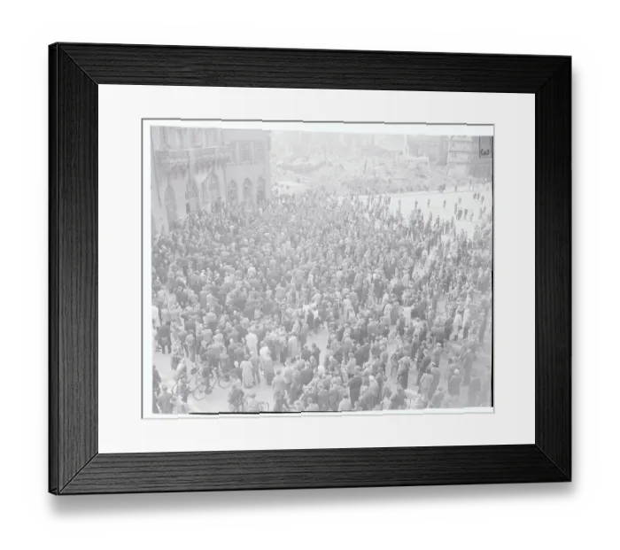 Framed Print : People Gathering to Hear Willi Knothe Framed Print : People Gathering to Hear Willi Knothe