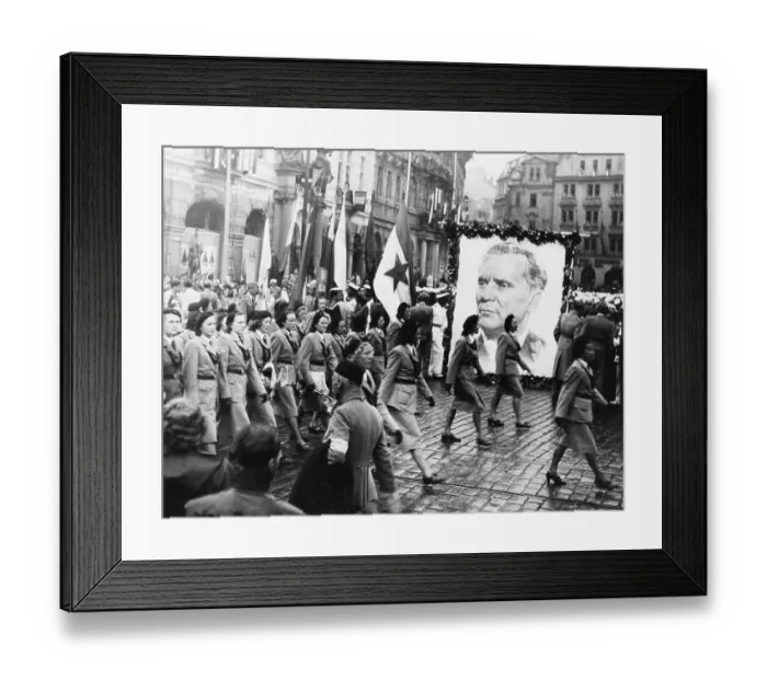 Framed Print : Parade, Women March Past Huge Portrait Framed Print : Parade, Women March Past Huge Portrait