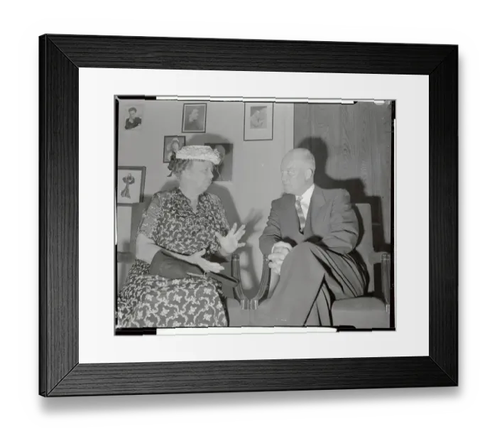 Framed Print : Mrs. Eleanor Roosevelt Talking to Dwight D. Eisenhower Framed Print : Mrs. Eleanor Roosevelt Talking to Dwight D. Eisenhower