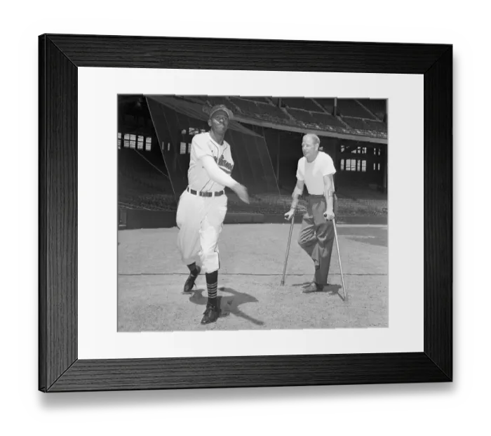 Framed Print : Satchel Paige and Bill Veeck, Jr Framed Print : Satchel Paige and Bill Veeck, Jr