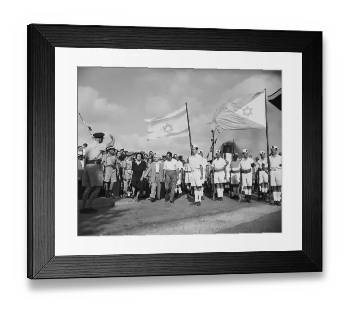 Framed Print : David Ben-Gurion as British Leave Israel Framed Print : David Ben-Gurion as British Leave Israel