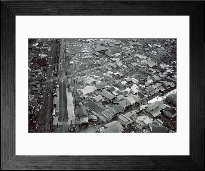 Framed Print : Earthquake-Torn City, Aerial View Framed Print : Earthquake-Torn City, Aerial View