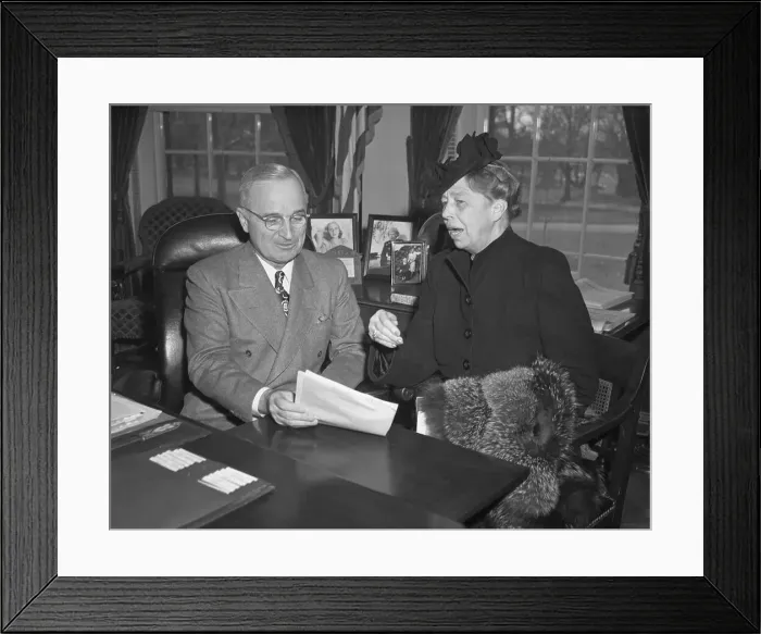 Framed Print : Harry Truman will Eleanor Roosevelt Framed Print : Harry Truman will Eleanor Roosevelt
