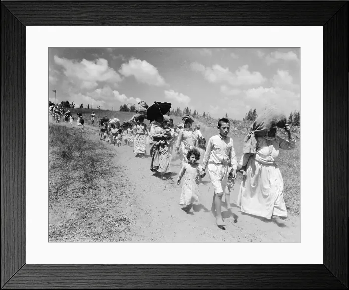 Framed Print : Women and Children Carrying Their Possessions Framed Print : Women and Children Carrying Their Possessions