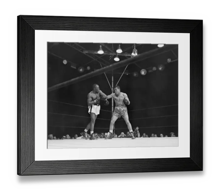 Framed Print : Joe Louis Punching Joe Walcott
