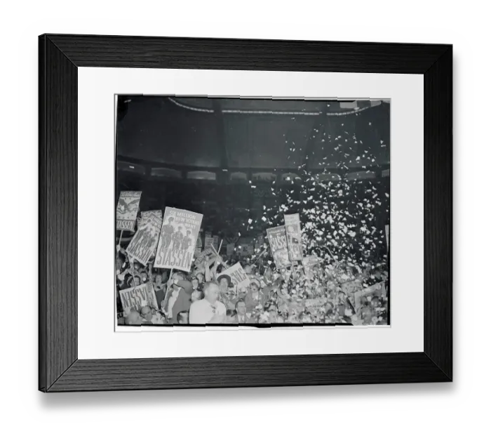 Framed Print : Supporters Rallying for their Candidate Framed Print : Supporters Rallying for their Candidate